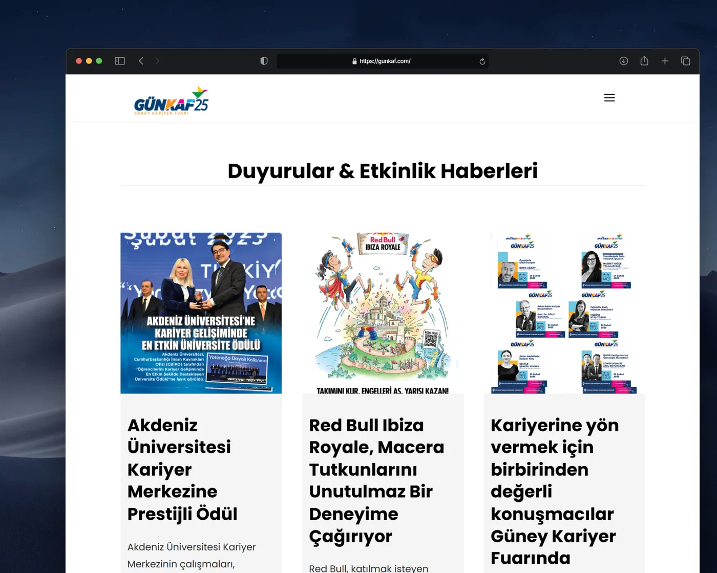 Günkaf 25 Web Sitesi visual 2